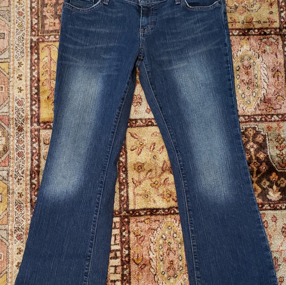 Woman blue jeans